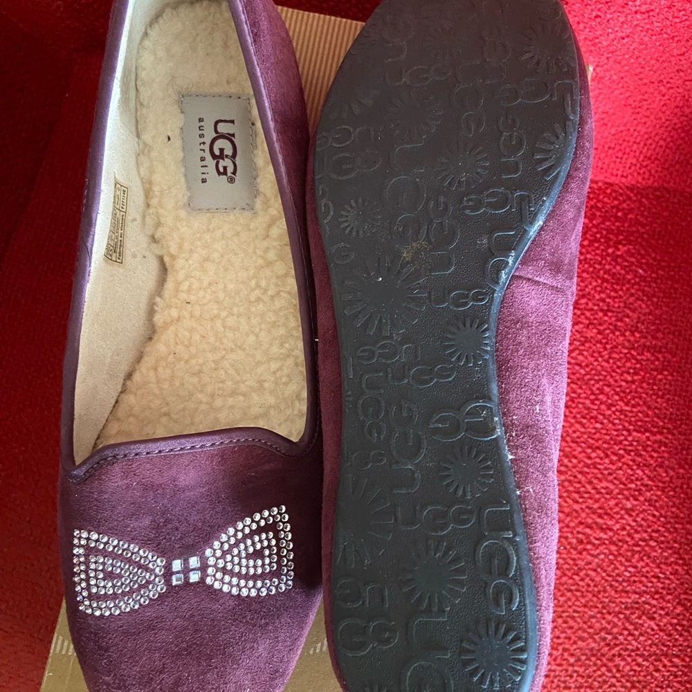 UGG Purple Shearling Flats
